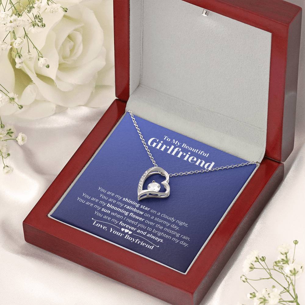 To My Girlfriend My Forever & Always Forever Love Necklace