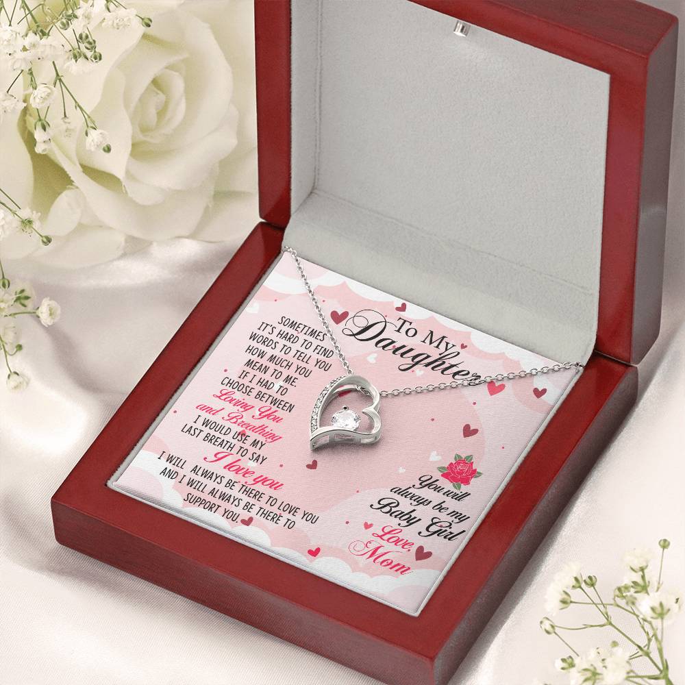 To My Daughter Necklace From Mom Gift For Daughter From Mom Birthday Gift Daughter Graduation Gift Daughter Forever Love Necklace