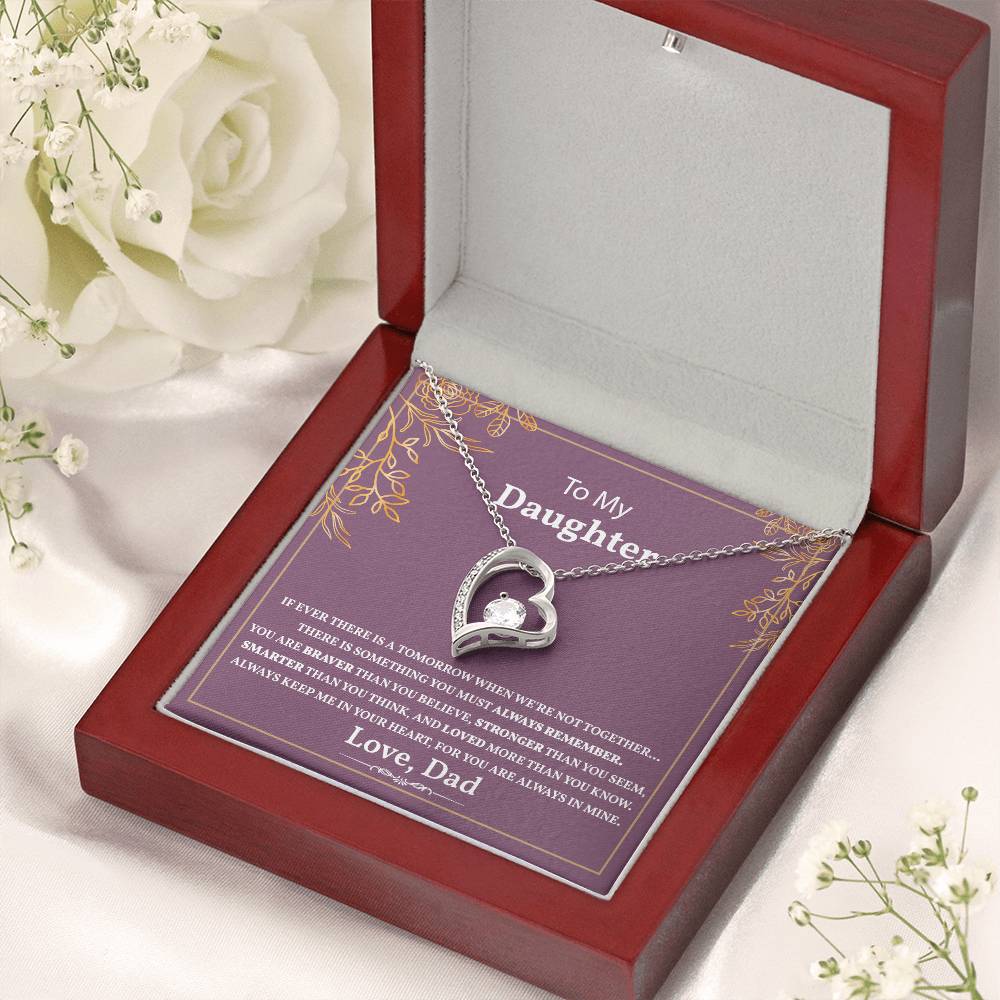 Keep Me In Your Heart For You Are Always In Mine. Gift For Daughter Forever Love Necklace