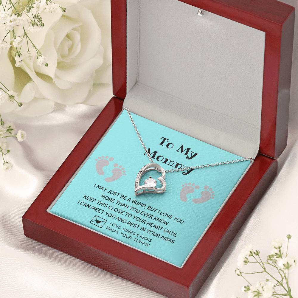 To My Mommy Blue Forever Heart 1 Forever Love Necklace