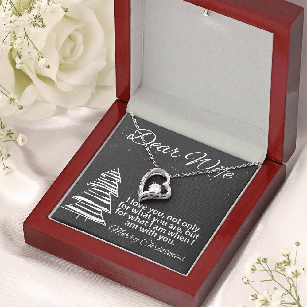 Merry Christmas Necklace Forever Love Necklace