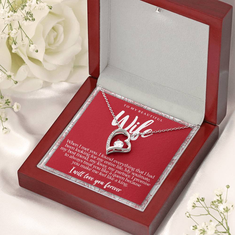 Forever Love Necklace And Message Card For Wife Forever Love Necklace