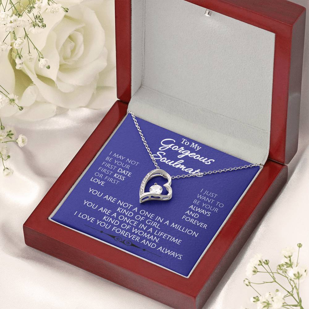 Stunning Heart Necklace To My Gorgeous Soulmate 1 Forever Love Necklace