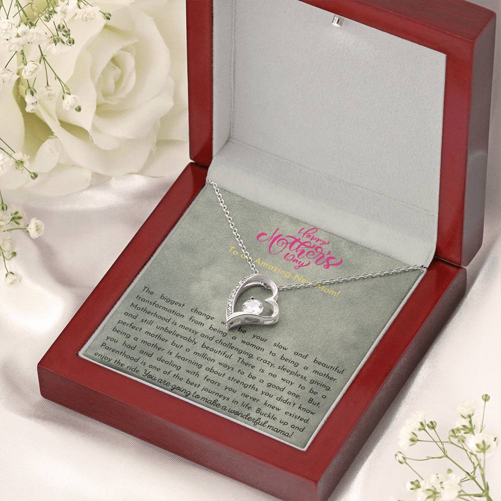 Mother's Day Necklace New Mom Necklace Daughter Gift For First Mother's Day New Mom Necklace First Mother's Day Gift Forever Love Necklace