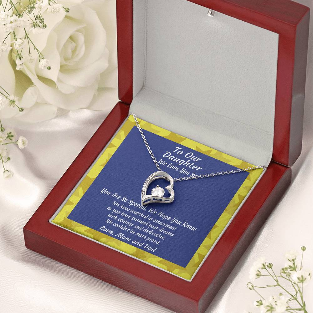 Daughter Graduation Necklace From Mom And Dad Graduation Gift For Daughter Graduation Present Jewelry Daughter Proud Of D Forever Love Necklace