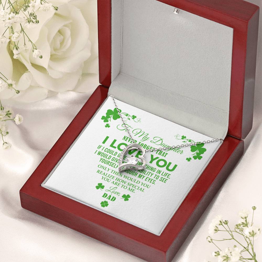 To My Daughter Necklace Father Daughter Necklace Father To Daughter Birthday Gift Gifts To Daughter From Dad Forever Love Necklace