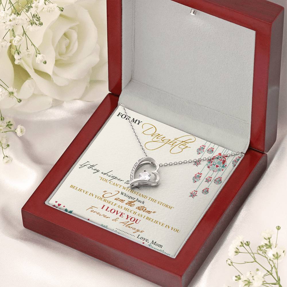For My Daughter Forever Love Necklace - Gift For Daughter From Mom Daughter Mother Necklace Daughter Gift From Mommy Forever Love Necklace