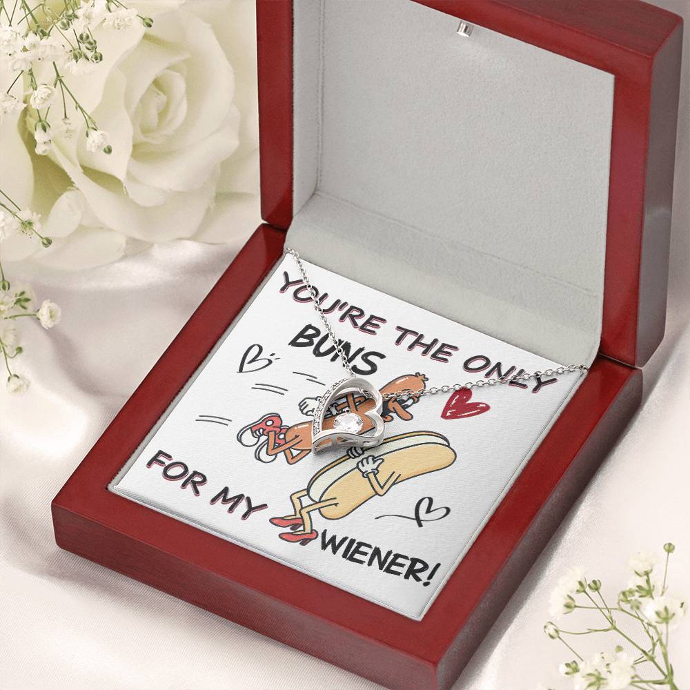 You're The Only Buns Customize Gift💓 Heart Necklace Forever Love Necklace