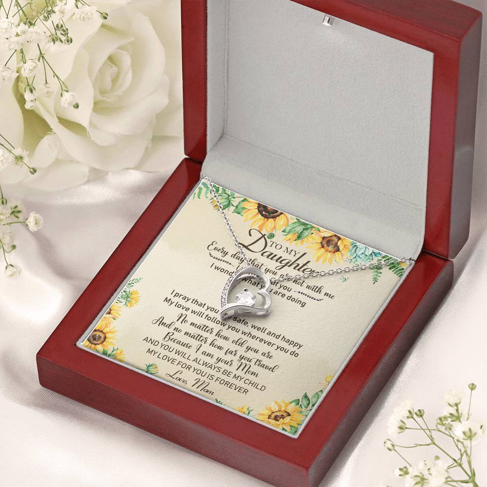 To My Daughter Necklace Gift Daughter Birthday Gift From Mom Christmas Gift Gift For Daughter From Mom Anniversary Lovingly Mom Grown Up Daughter Forever Love Necklace
