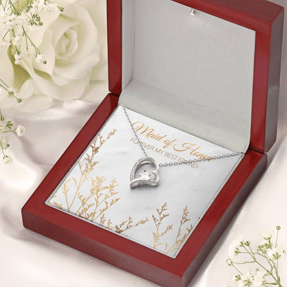 Maid Of Honor Proposal Necklace Maid Of Honor Proposal Gift Box Maid Of Honor Wedding Gift Custom For Maid Of Honor 1 Forever Love Necklace