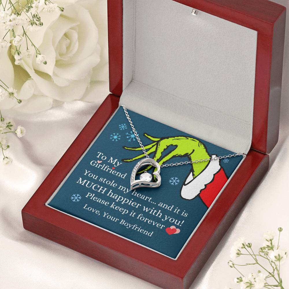 To My Girlfriend You Stole My Heart Necklace Forever Love Necklace