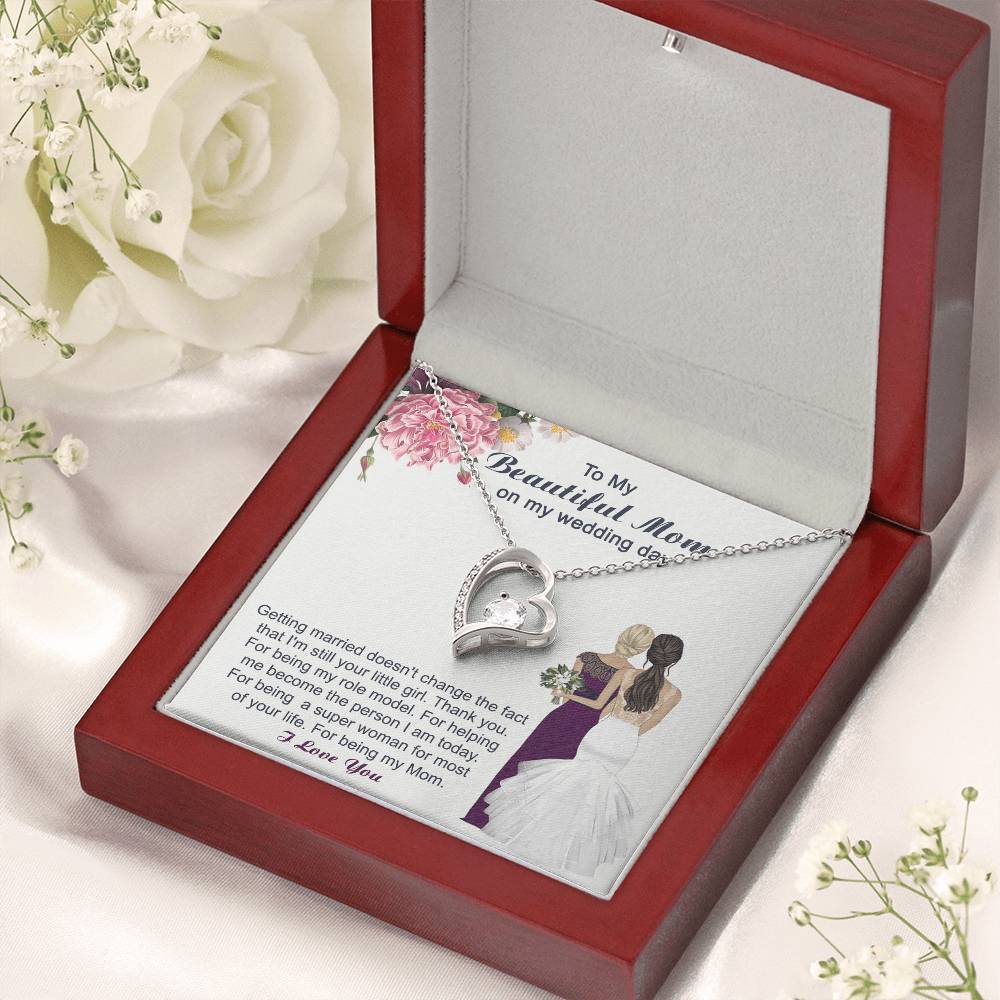 Mom Wedding Gift From Bride Mother Necklace 1 Forever Love Necklace