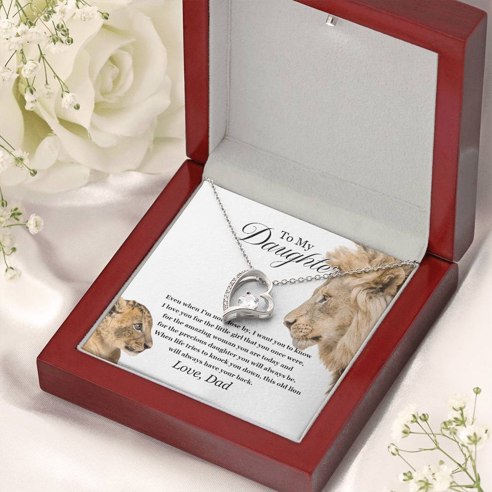 To My Daughter - I Love You Message - Tmd10 Forever Love Necklace