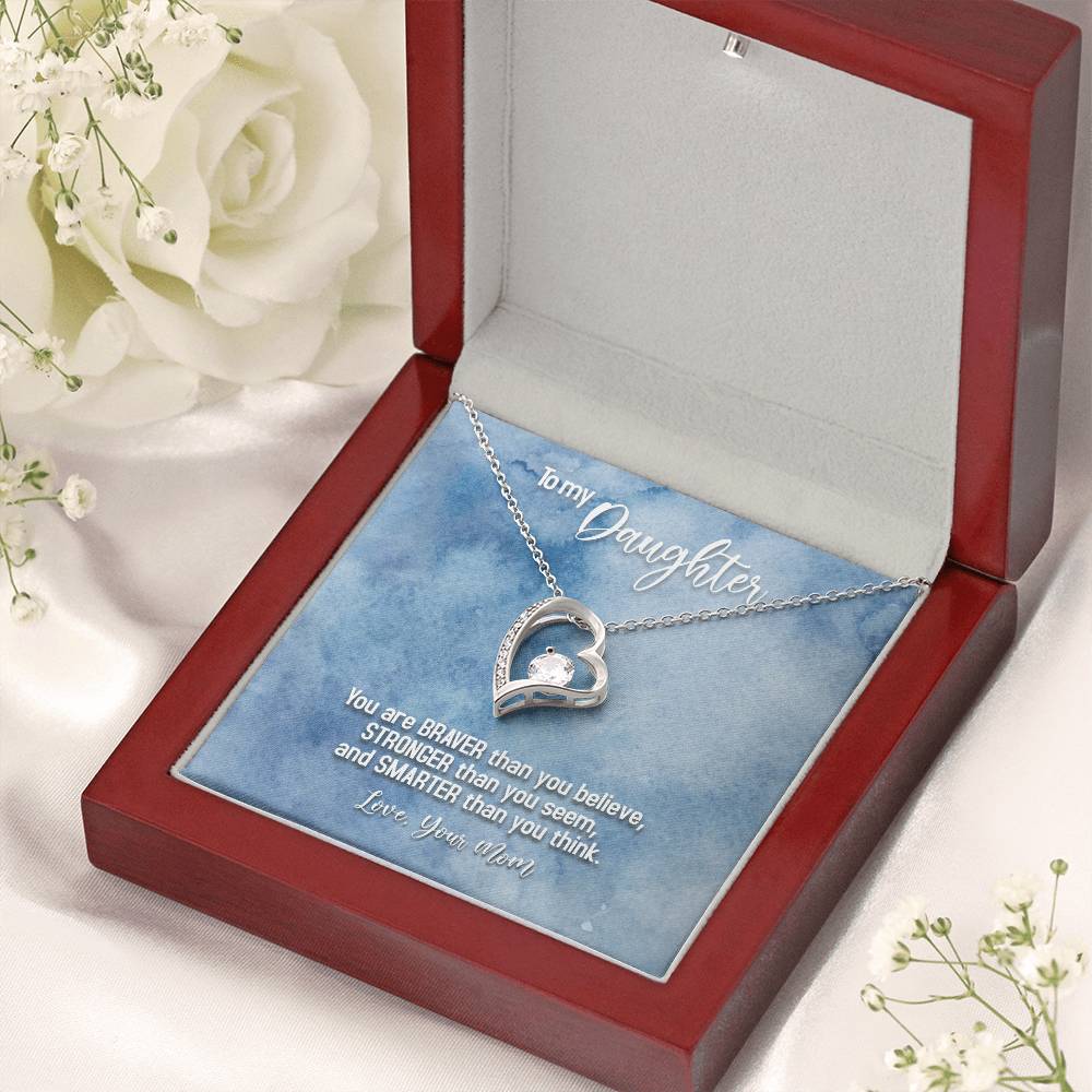 To My Daughter Beautiful Chapters Daughter Necklace Gift For Daughter Xmas Christmas Daughter Gift From Mom 2 1 Forever Love Necklace