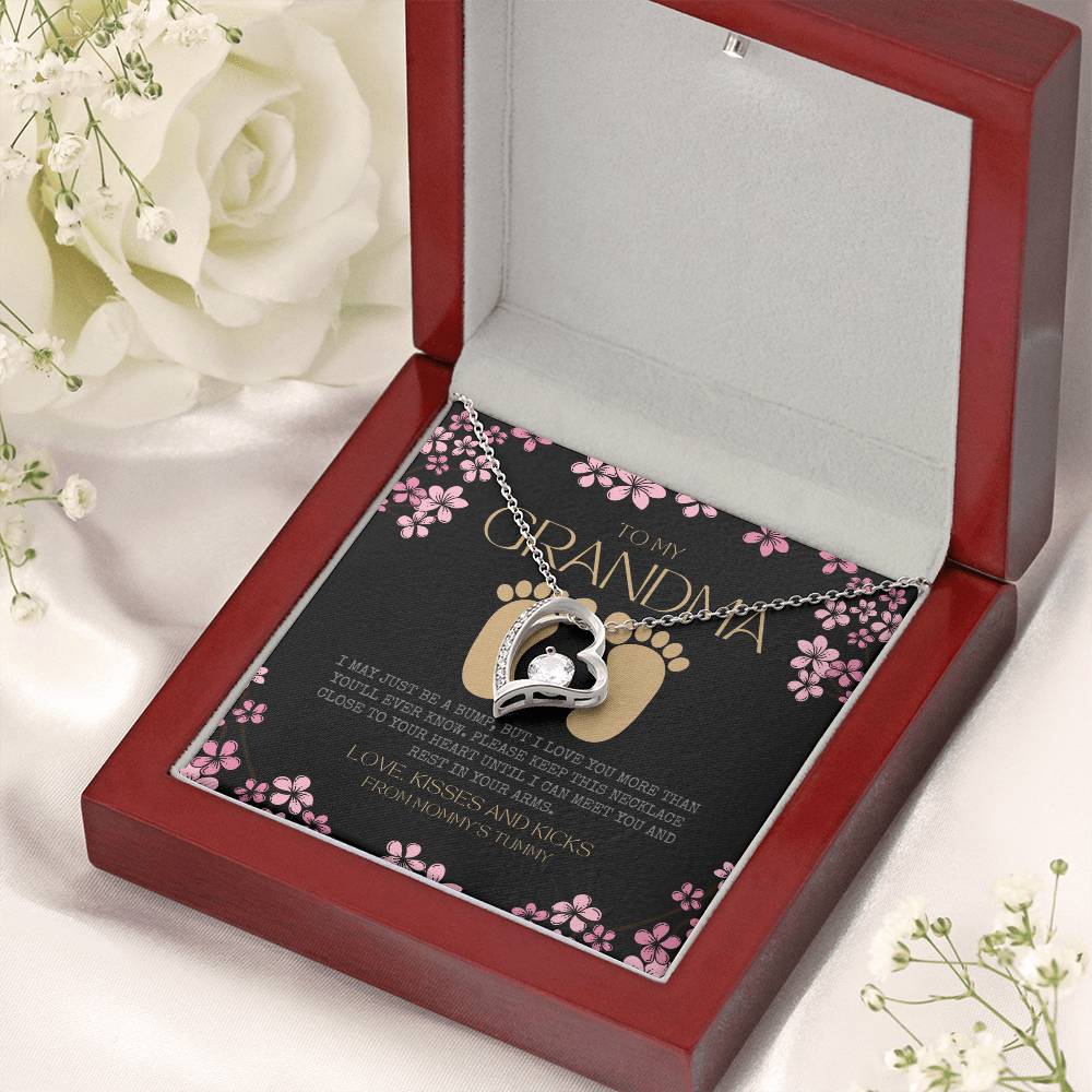 First Time Grandma Gifts Mothers Day Gift New Grandma Necklace I May Just Be A Bump But I Love You More Than You Ever Know Forever Love Necklace