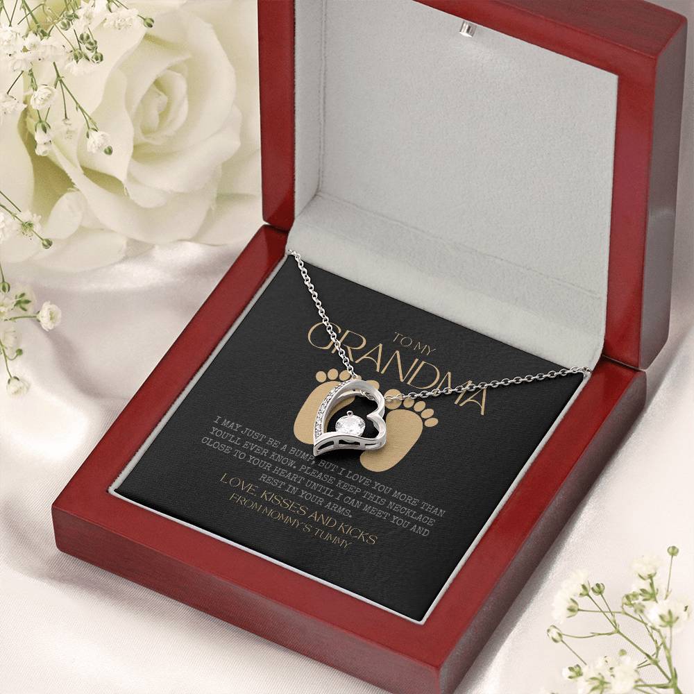 First Time Grandma Gifts Mothers Day Gift New Grandma Necklace I May Just Be A Bump But I Love You More Than You Ever Know 2 Forever Love Necklace