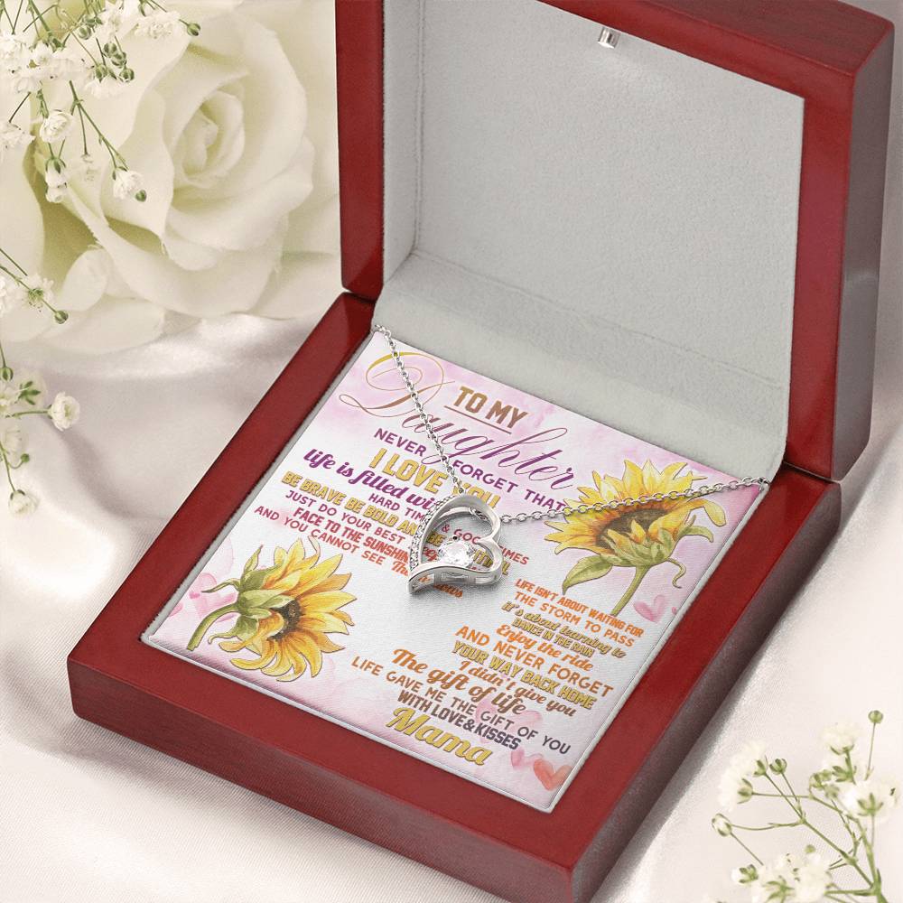 To My Daughter Necklace Mother Daughter Necklace Father To Daughter Birthday Gift Gifts To Daughter From Mama Forever Love Necklace