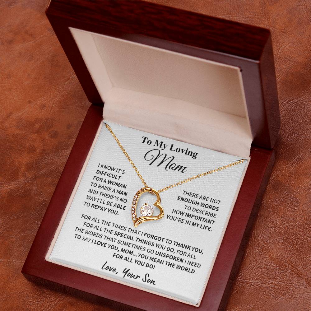 Loving Mom Gift Forever Love Necklace