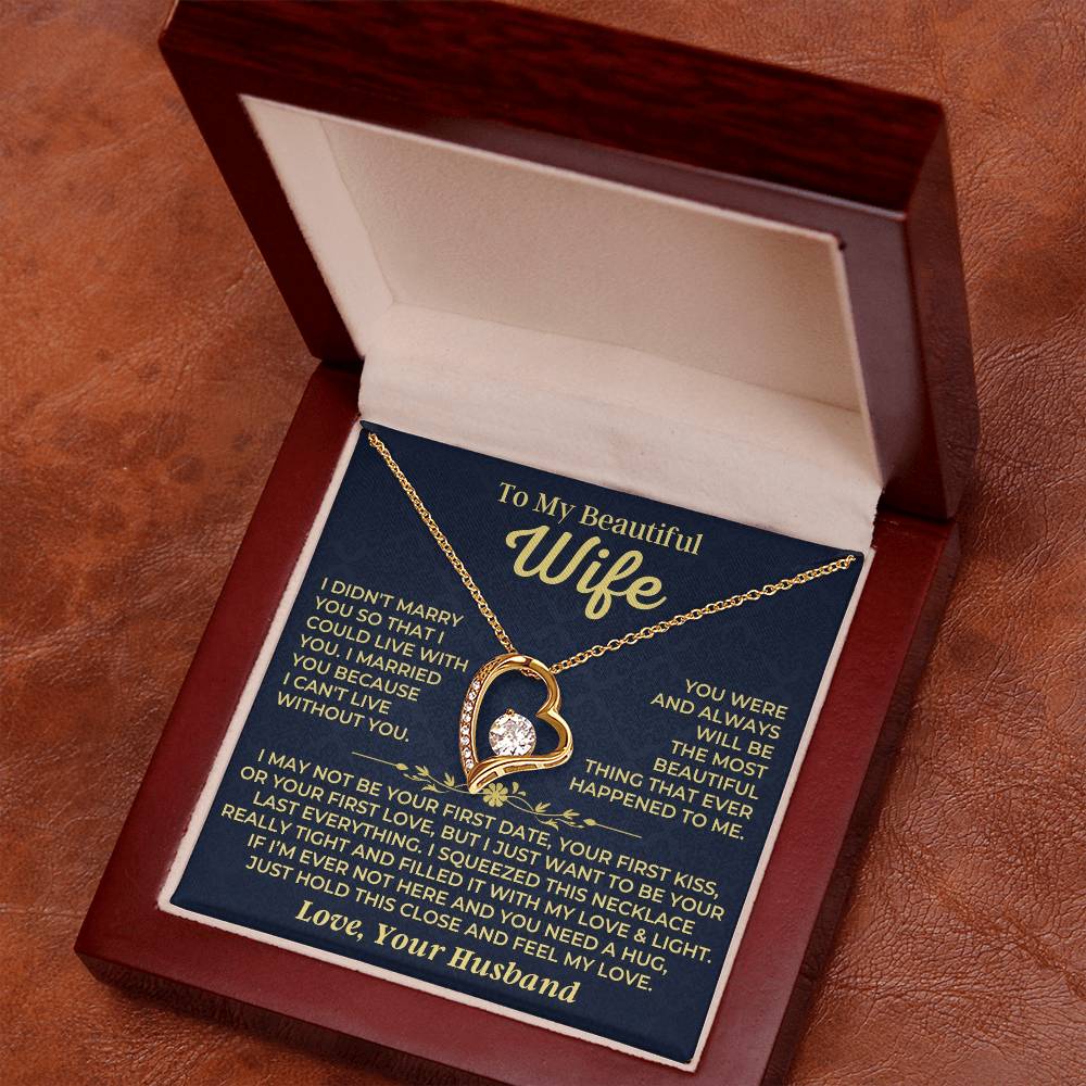To My Beautiful Wife - Forever Love Gift Set - Ss535 Forever Love Necklace