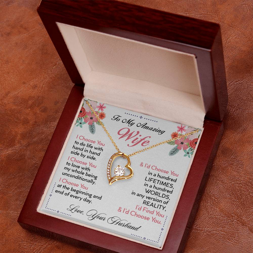 To My Wife  I Choose You  Forever Love Necklace Forever Love Necklace