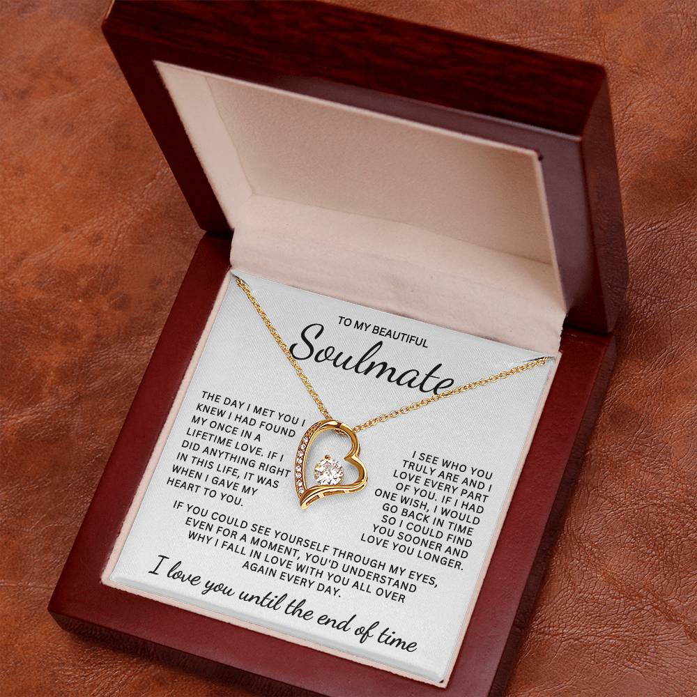 Gift For Soulmate Once In A Lifetime Love Forever Love Necklace Forever Love Necklace