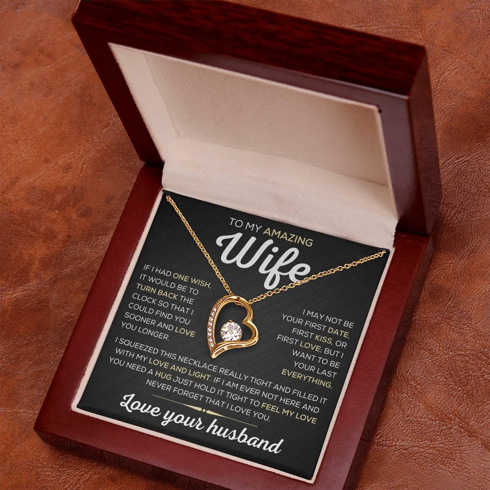 To My Amazing Wife  One Wish  Forever Love Necklace Forever Love Necklace