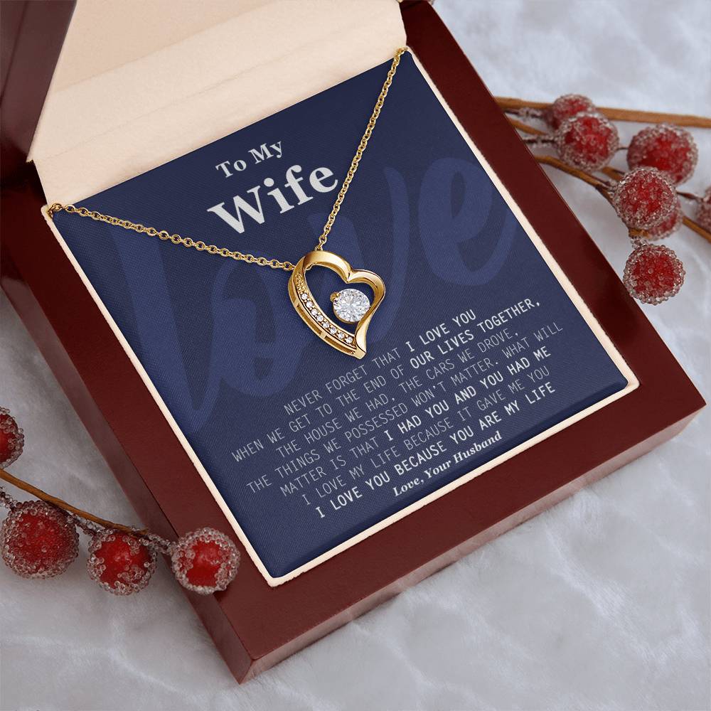 Perfect Birthday Anniversary Thanksgiving Or Christmas Gift! Forever Love Necklace