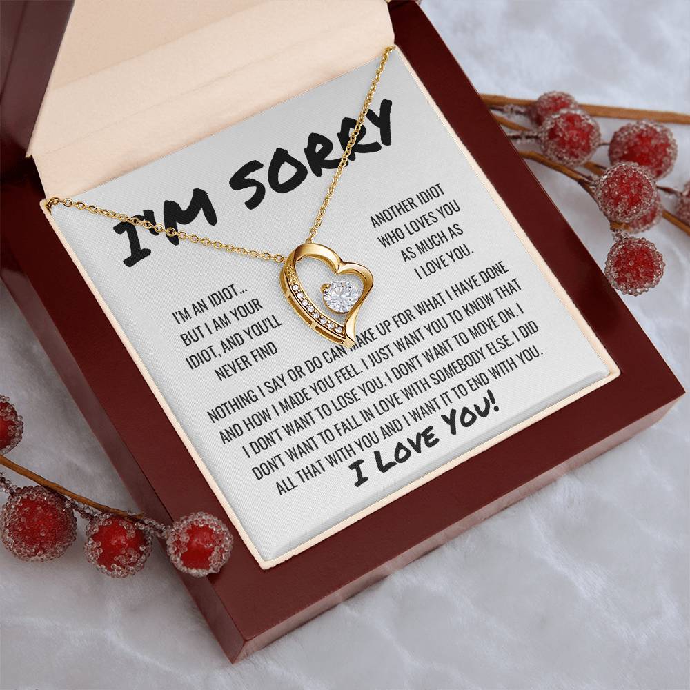 Sorry Apology Necklace Forever Love Necklace