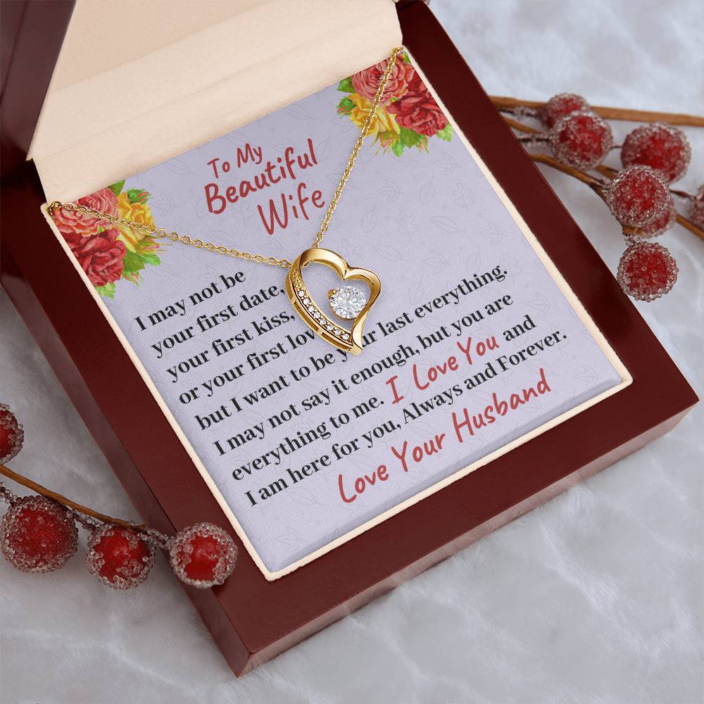 To My Beautiful Wife I Am Here For You Always And Forever Necklace 1 Forever Love Necklace