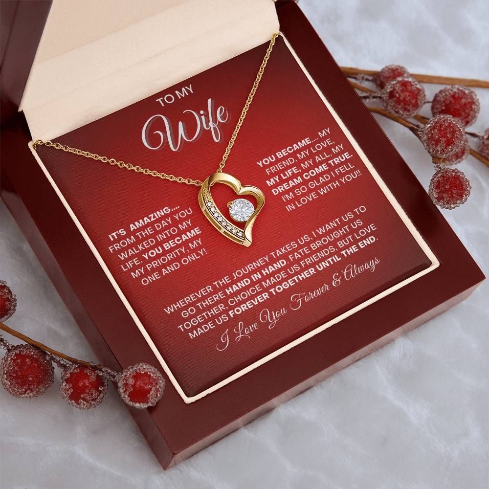 Wife Together Forever Hart Necklace Forever Love Necklace