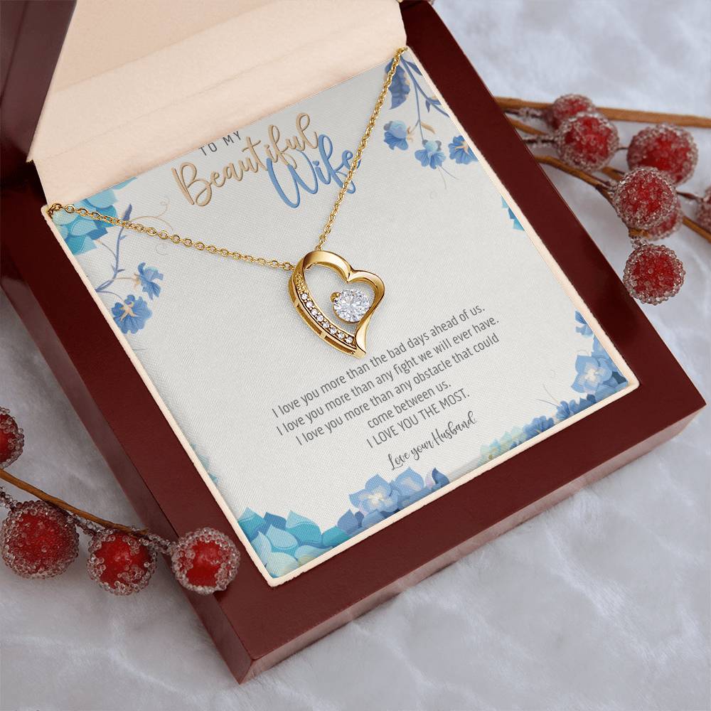To My Beautiful Wife Necklace  Anniversary Gift For Wife Birthday Gift For Wife Gift For Wife Necklace For Wife Gift For Wife Birthday Forever Love Necklace