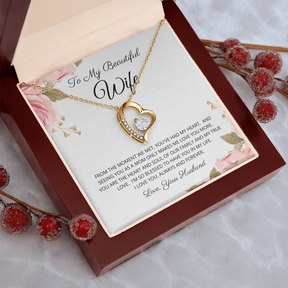 To My Beautiful Wife Necklace Forever Love Necklace