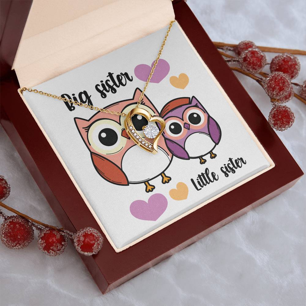 Little Sister Pearl Necklace From Big Brother Gift For Sister From Brother Little Sister Birthday Little Sister Graduation Forever Love Necklace
