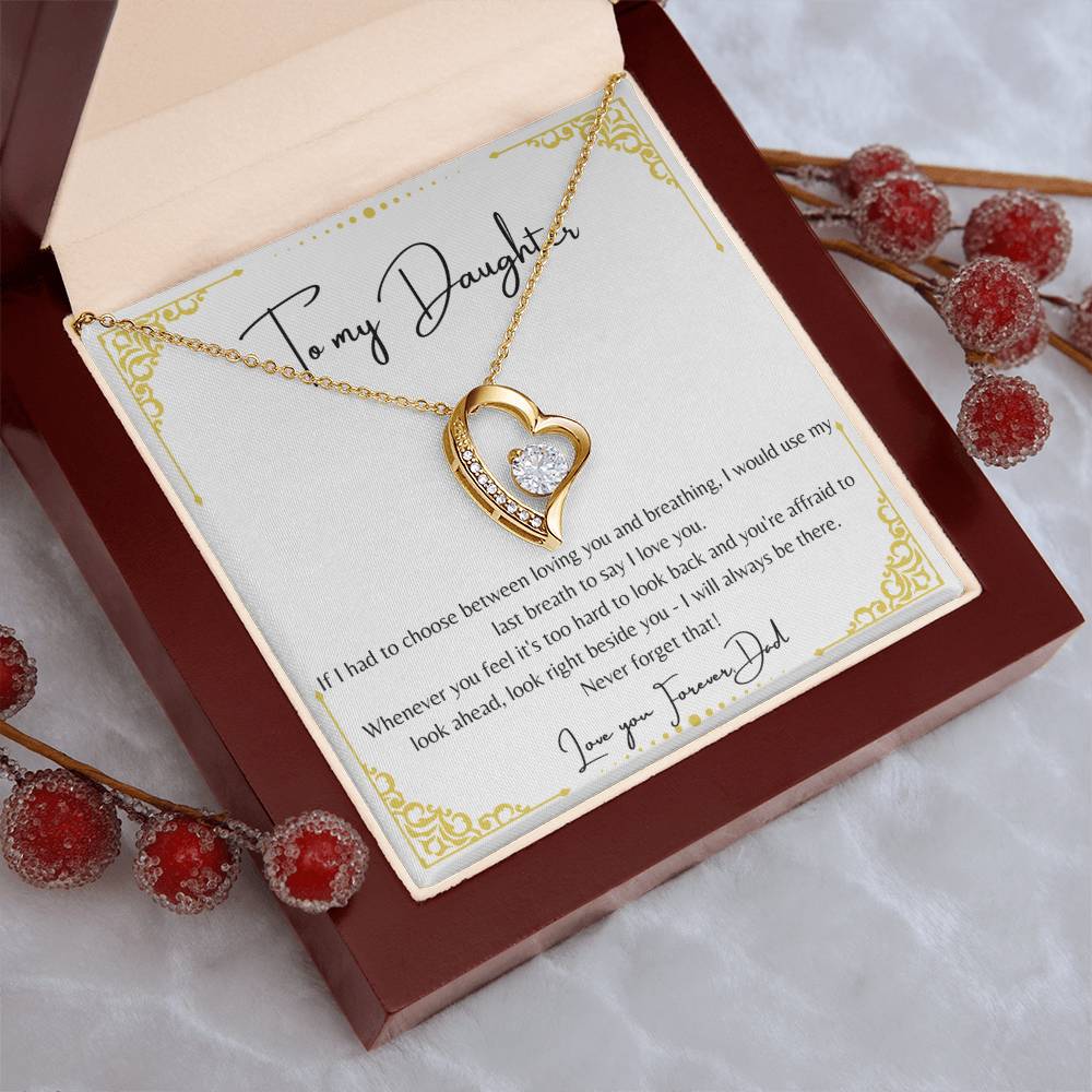 To My Daughter Forever Love Necklace