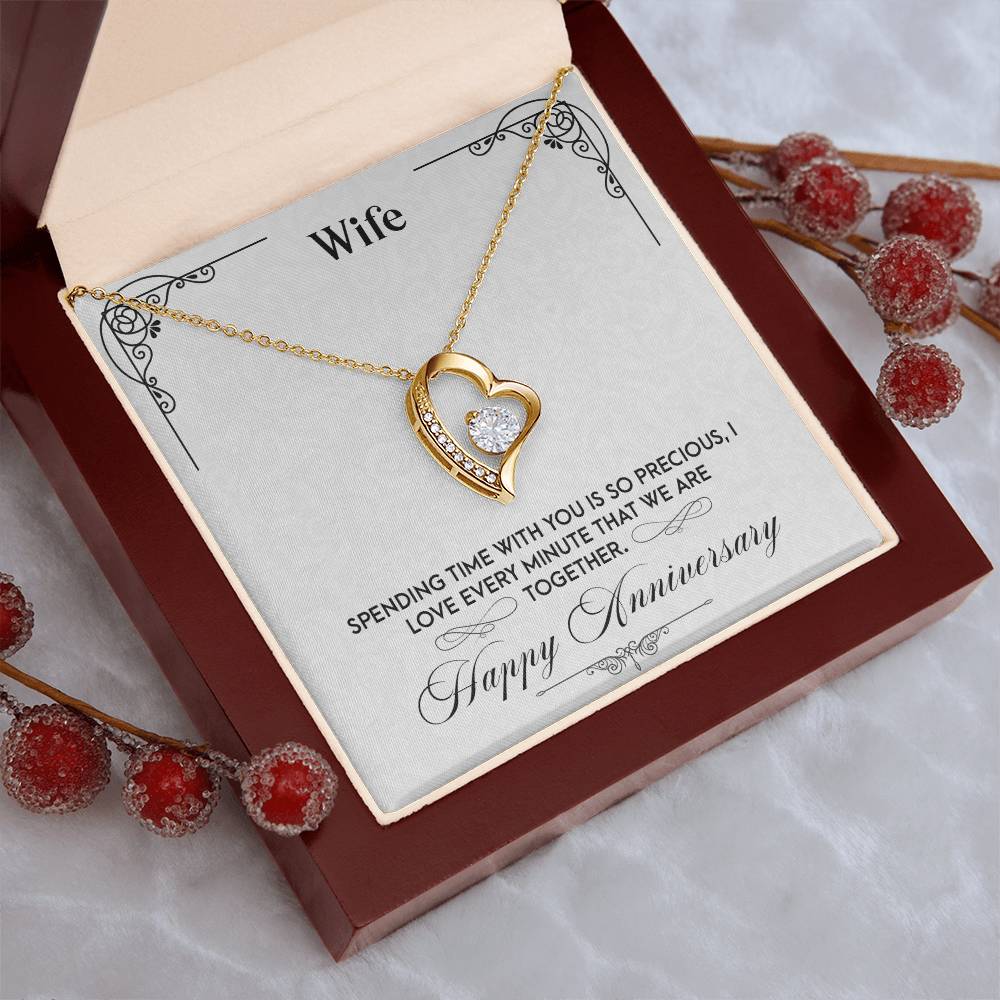 Wife Spending Time With You The Precious I Love Every Minute That We Are Together Forever Love Necklace