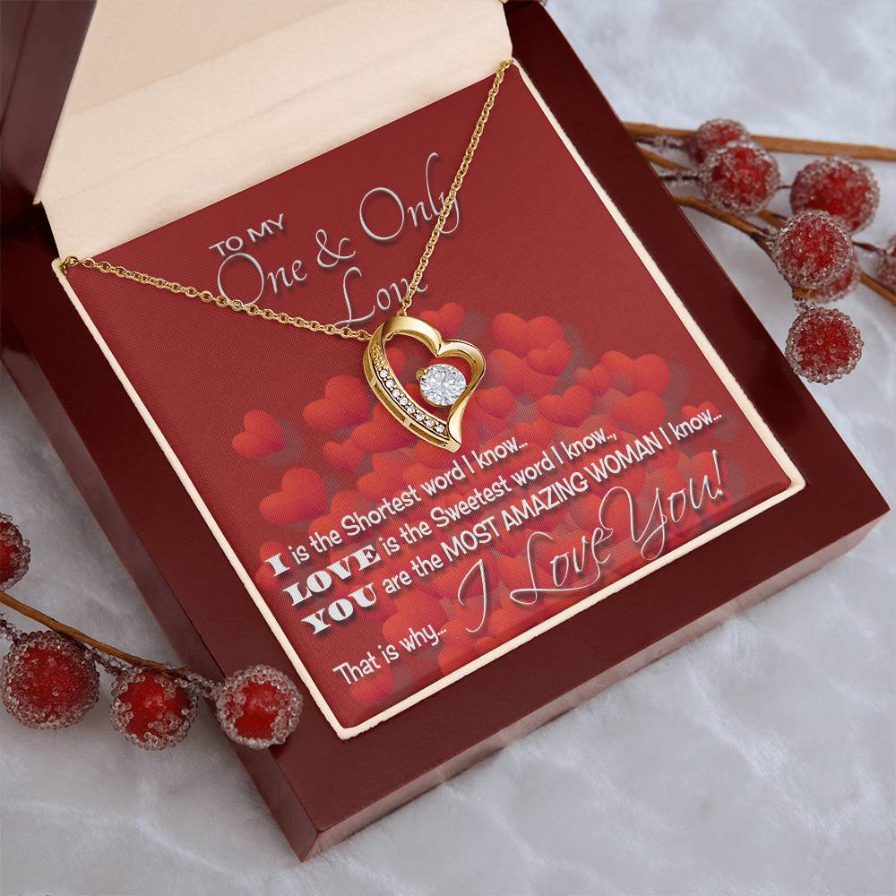 To My One And Only Love Necklace Forever Love Necklace