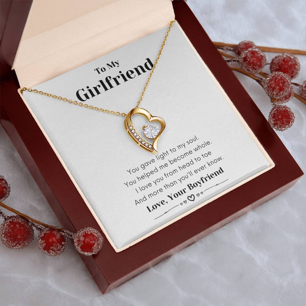 To My Girlfriend You Make Me Whole Necklace 1 Forever Love Necklace