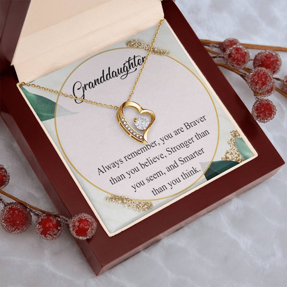 Granddaughter Necklace Customize Granddaughter Necklace Gift Forever Love Necklace For Daughter Granddaughter's Birthday Necklace Forever Love Necklace