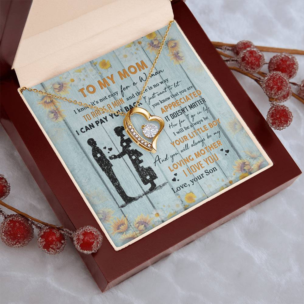 To My Mom From Son Forever Love Necklace