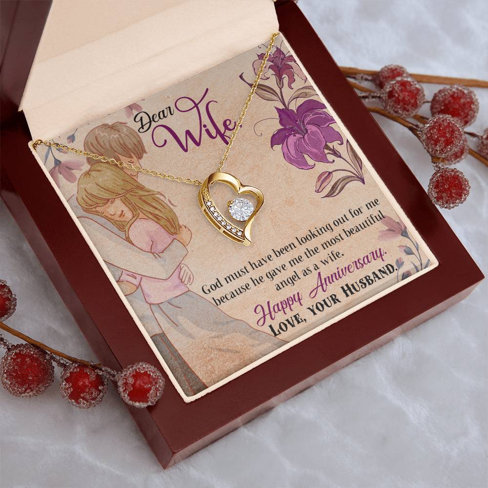 Heart To My Wife Necklace Anniversary Gift For Wife Birthday Gift For Wife Christmas Gift For Wife Jewelry For Wife Gift For Wife's Forever Love Necklace
