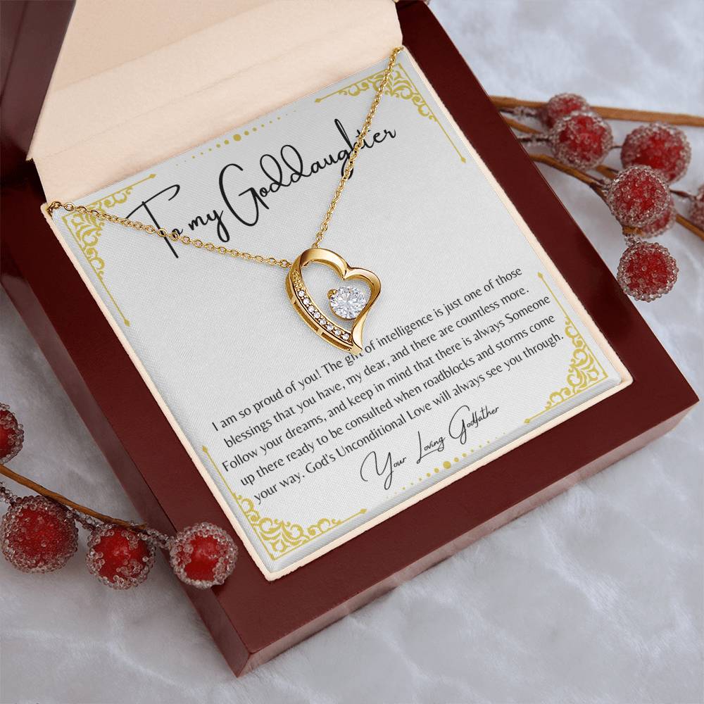 To My Goddaughter 1 Forever Love Necklace