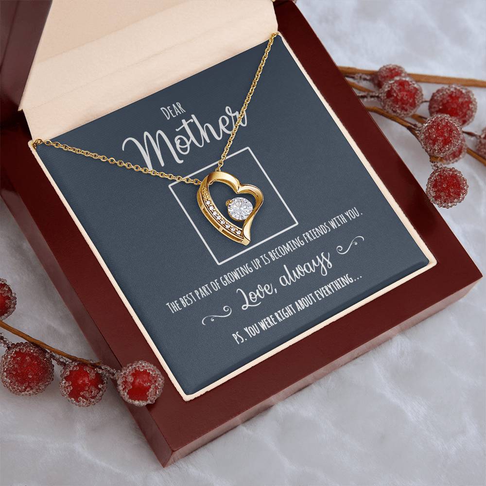 A Great Gift For Mom You Were Right Mother Daughter Necklace Forever Love Necklace