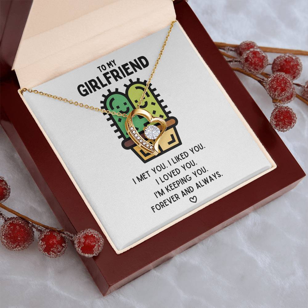 To My Girlfriend I’m Keeping You Necklace 1 Forever Love Necklace