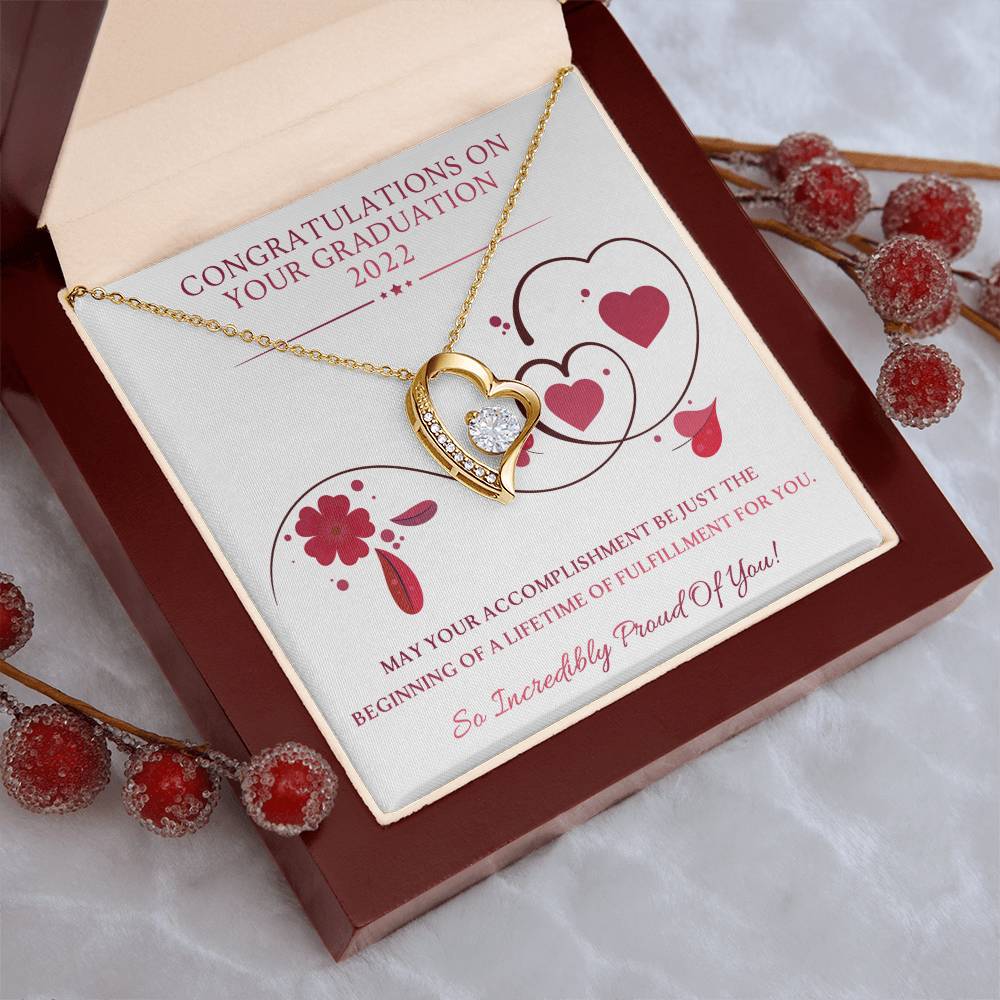 Class Of 2022 Gift Necklace For Daughter Graduation Necklace For Granddaughter Graduation Gifts For Her Forever Love Necklace