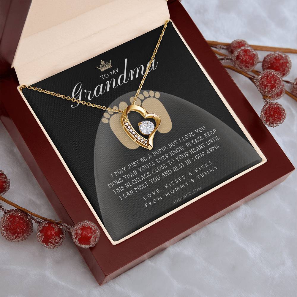 First Time Grandma Gifts Mothers Day Gift New Grandma Necklace I May Just Be A Bump But I Love You More Than You Ever Know Baby Shower Forever Love Necklace