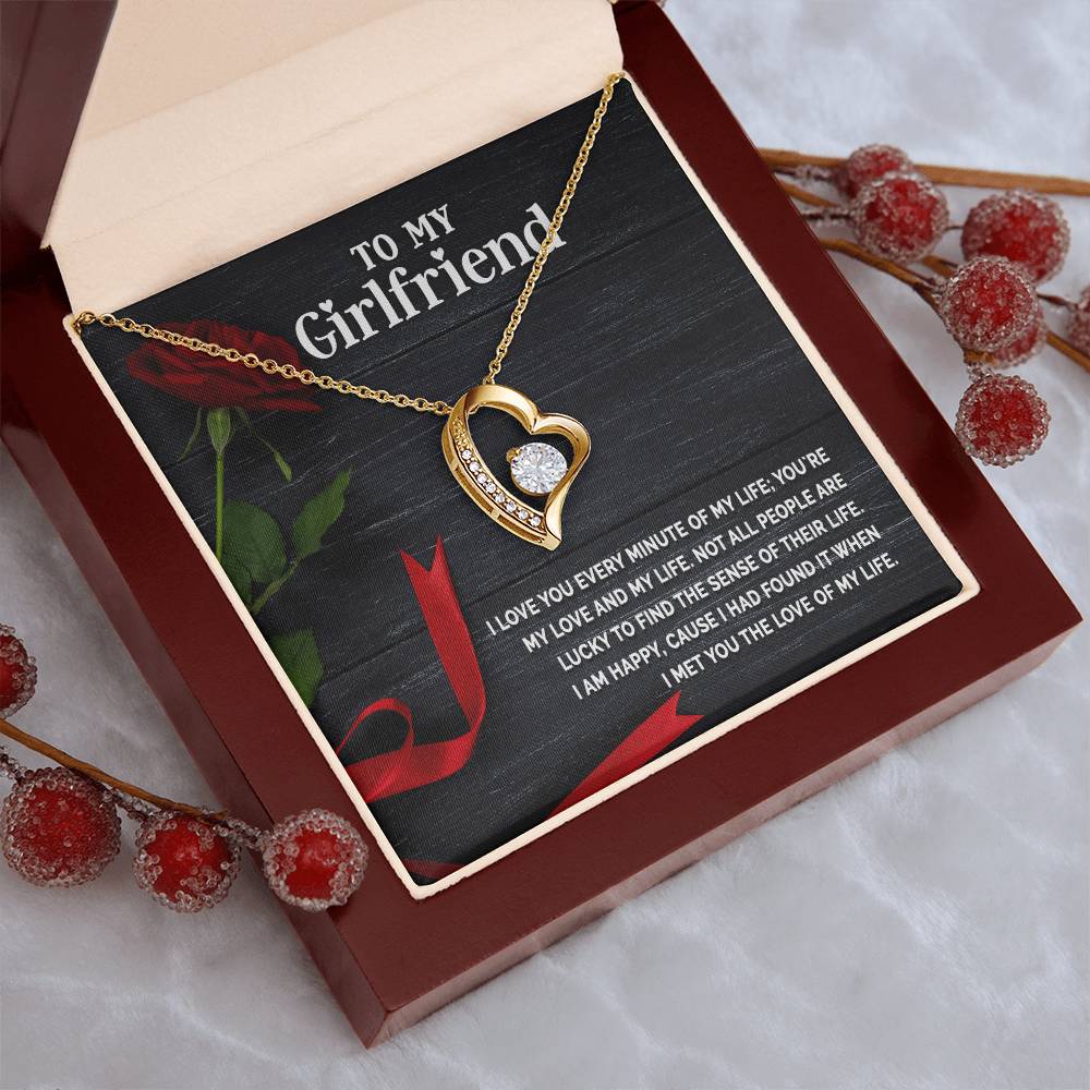 To My Girlfriend Necklace For Girlfriend Girlfriend Jewelry Anniversary Gift For Girlfriend Girlfriend Gift. Forever Love Necklace