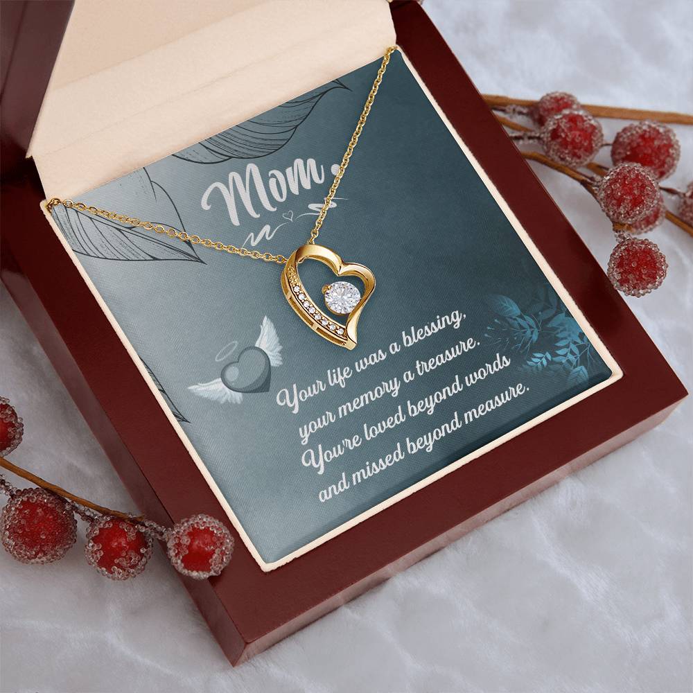 Mom Your Life Was A Blessing - Forever Love Necklace Forever Love Necklace