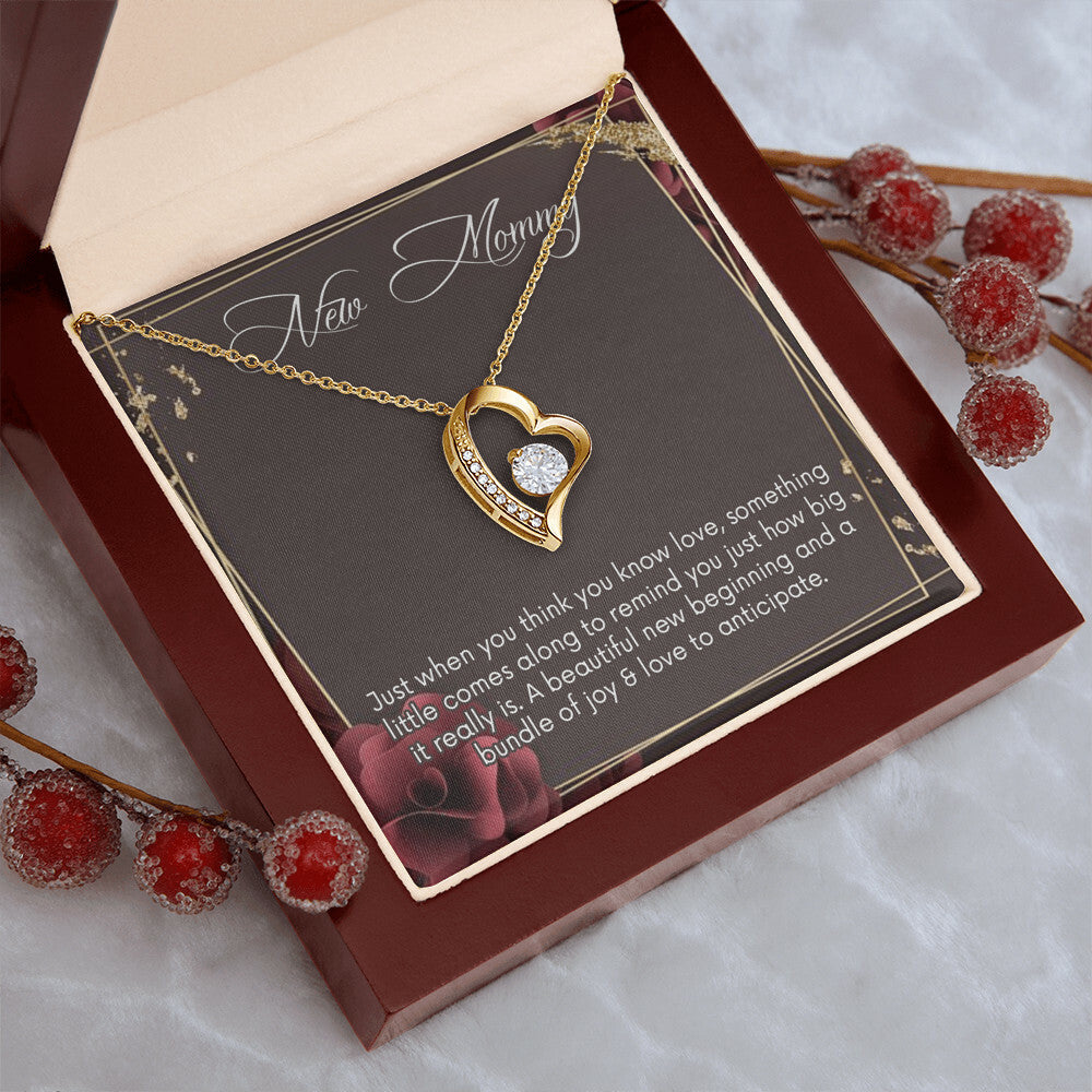 New Mommy Necklace New Mom Forever Love Necklace New Mom Necklace Customize Pregnancy Necklace Mama To Be Necklace New Mother Forever Love Necklace