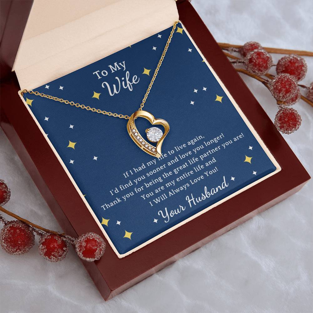 To My Wife If I Had My Life Forever Love Necklace