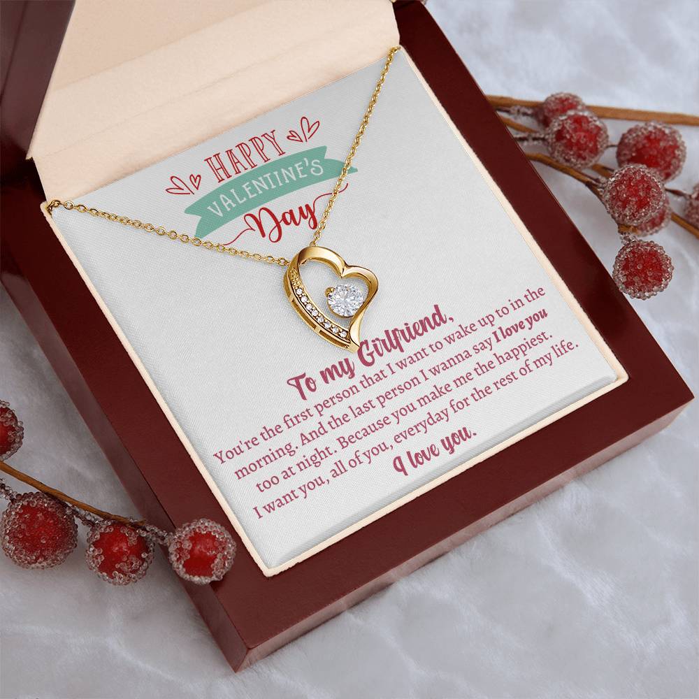 Valentine's Gift For Girlfriend You Make Me The Happiest. 1 Forever Love Necklace